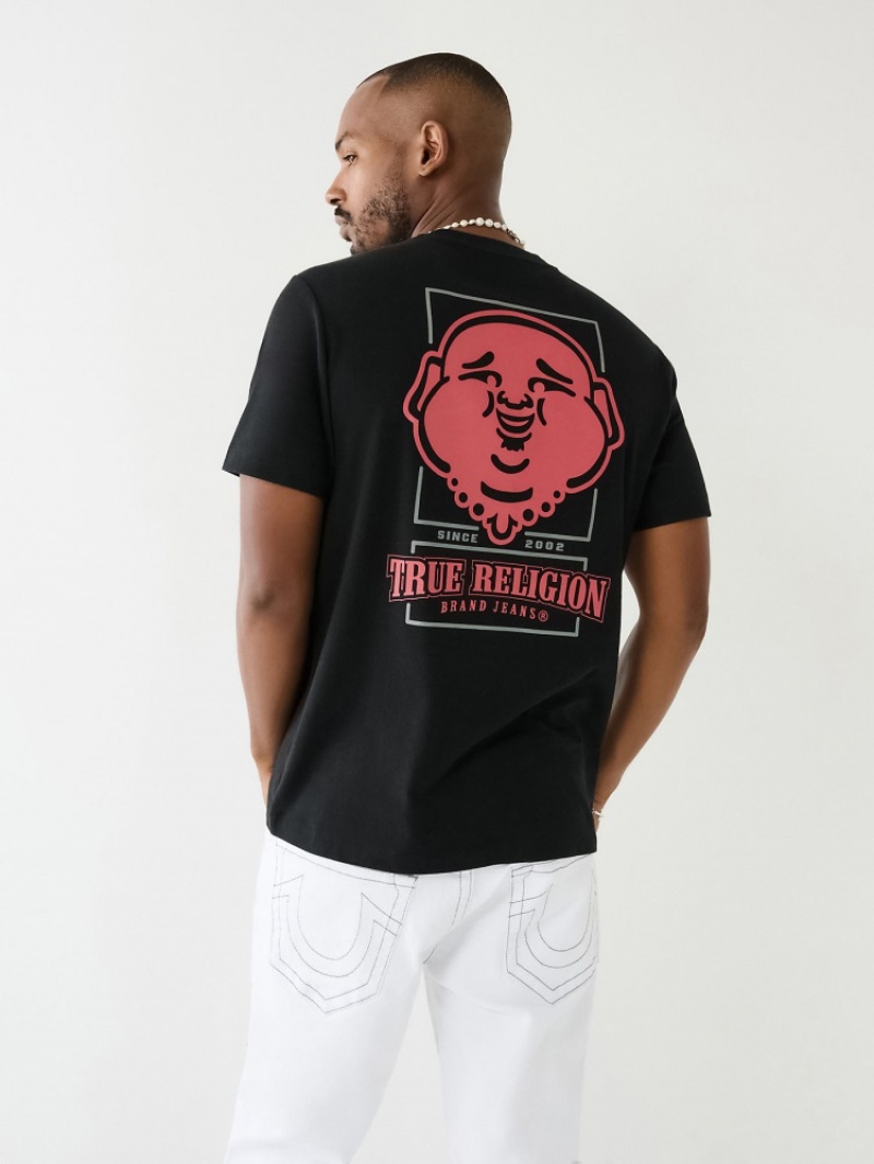 T Shirts True Religion Big Buddha Crew Neck Homme Noir | UXM-99360965