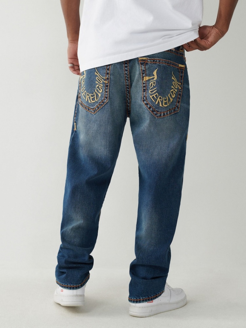 Big T & Super T Stitch True Religion Bobby Super T Relaxed Jean Homme Noir | SIG-00569347